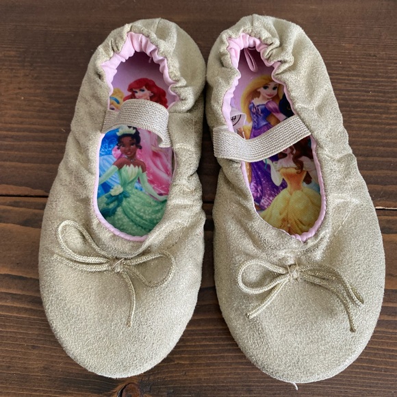 SOLD H&M Ballet Slippers, Girls 11/12, Metallic Gold - Picture 3 of 4